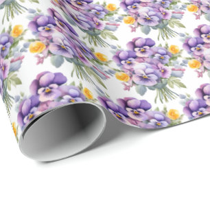Spring Pansies Pansy Cadeaupapier