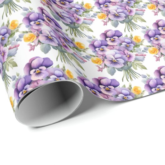 Spring Pansies Pansy Cadeaupapier (Rol Hoek)