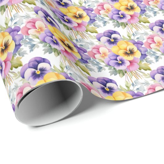 Spring Pansies Pansy Cadeaupapier (Rol Hoek)
