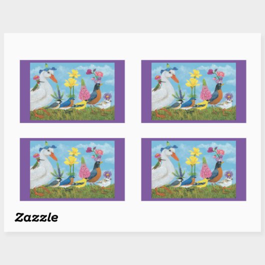 Spring Parade rechthoekige stickers (Vel)