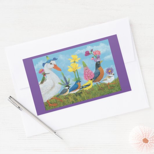 Spring Parade rechthoekige stickers (Envelop)