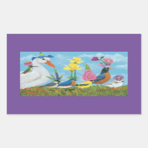 Spring Parade rechthoekige stickers