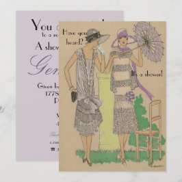 Spring Parijse Flapper Mode Douche Kaart