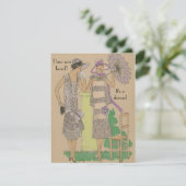 Spring Parijse Flapper Mode Douche Kaart (Staand voorkant)