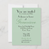 Spring Parijse Flapper Mode Douche Kaart (Achterkant)