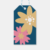 Spring Party Floral Wreath Birthday Flowers Cadeaulabel (Achterkant)