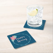 Spring Party Floral Wreath Birthday Flowers Kartonnen Onderzetters (Insitu)