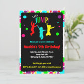 Spring Party/Trampoline Birthday Party Kaart (Staand voorkant)