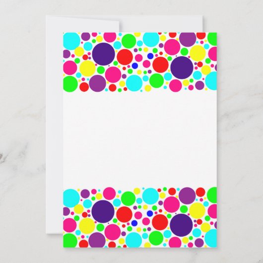 Spring Party/Trampoline Birthday Party Kaart (Achterkant)