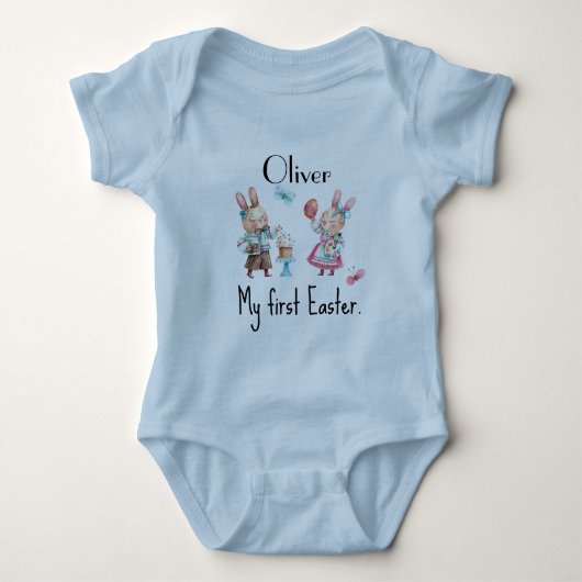 Spring-Pasen Theme Newborn-Toddler Romper (Voorkant)