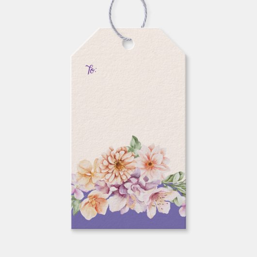Spring Pastel Bloemen Gift Labels Cadeaulabel (Voorkant)