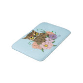 Spring Pastel Bloemen Uil Badmat (Gekanteld)