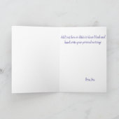 Spring Pastel Bloemen Uil Kaart (Binnen)