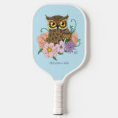 Spring Pastel Bloemen Uil Pickleball Paddle (Achterkant)