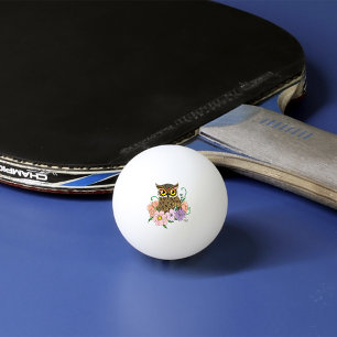 Spring Pastel Bloemen Uil Pingpongbal