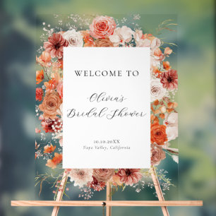Spring Pastel Bloemen Vrijgezellenfeest Welkom Acryl Bord