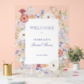 Spring Pastel Bloemen Vrijgezellenfeest Welkom Acryl Bord (Huwelijk)