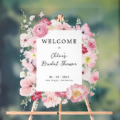 Spring Pastel Bloemen Vrijgezellenfeest Welkom Acryl Bord (Neutraal)