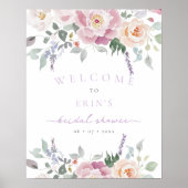 Spring Pastel Bloemen Vrijgezellenfeest Welkom Poster (Voorkant)