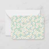 Spring Pastel Blue Daisies Custom Name Notitiekaartje (Achterkant)