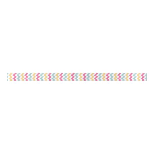 Spring Pastel Chevron Ribbon Satijnen Lint (Voorkant)