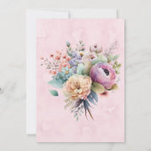 Spring Pastel Floral Bouquet Love in Bloom Kaart (Achterkant)