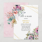 Spring Pastel Floral Bouquet Love in Bloom Kaart (Voorkant / Achterkant)