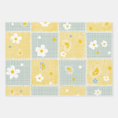 Spring Pastel Floral & Hearts Inpakpapier Vel (Voorkant)