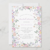 Spring Pastel Floral Lijst Vrijgezellenfeest Kaart (Voorkant)