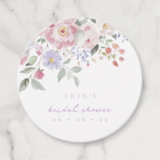 Spring Pastel Floral Vrijgezellenfeest Bedankjes Labels (Voorkant)
