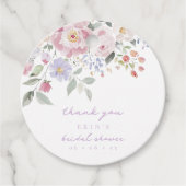 Spring Pastel Floral Vrijgezellenfeest Bedankt Bedankjes Labels (Voorkant)