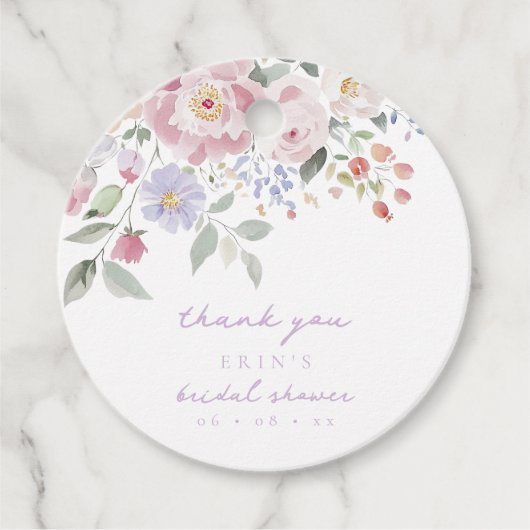 Spring Pastel Floral Vrijgezellenfeest Bedankt Bedankjes Labels (Voorkant)