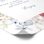 Spring Pastel Floral Vrijgezellenfeest Flower Bar Poster (Hoek)