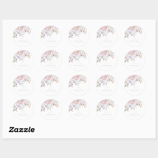 Spring Pastel Floral Vrijgezellenfeest Ronde Sticker (Vel)