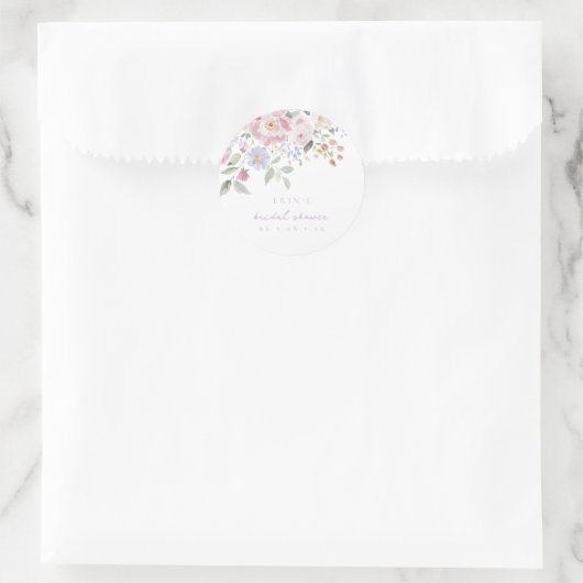 Spring Pastel Floral Vrijgezellenfeest Ronde Sticker (Tas)