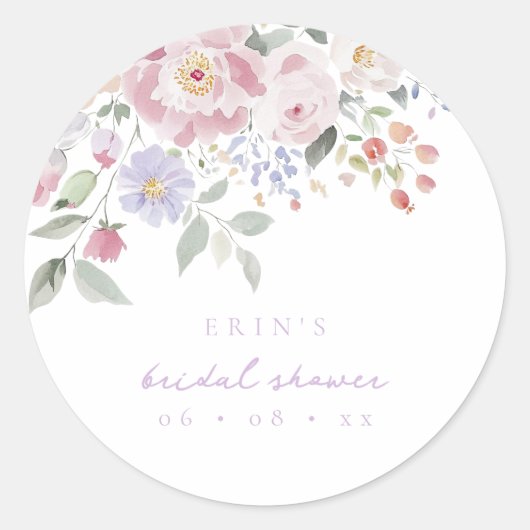 Spring Pastel Floral Vrijgezellenfeest Ronde Sticker (Voorkant)