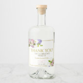 Spring Pastel Floral Weddenschap Bedankt Likeurfles Etiket (Voorkant)