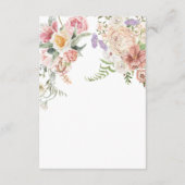 Spring pastel floral wildflower wedding details informatiekaartje (Achterkant)