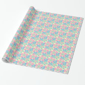 Spring Pastel Flowers Cadeaupapier (Uitgerold)