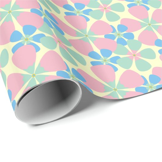 Spring Pastel Flowers Cadeaupapier (Rol Hoek)