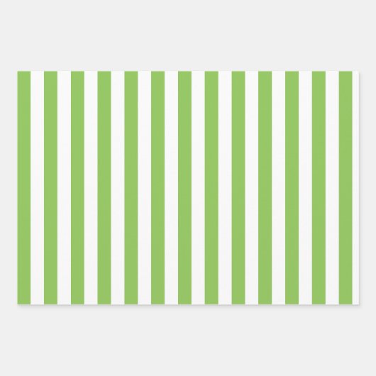 Spring Pastel Gestreepte Patroon Set Inpakpapier Vel (Voorkant)