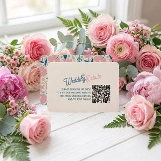 Spring Pastel Petals Enclosure Card Informatiekaartje