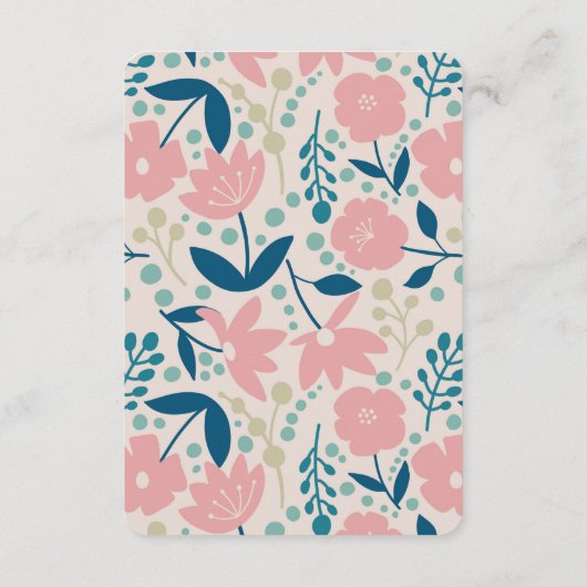 Spring Pastel Petals Enclosure Card Informatiekaartje (Achterkant)