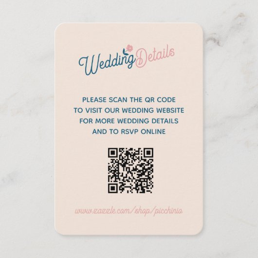 Spring Pastel Petals Enclosure Card Informatiekaartje (Voorkant)