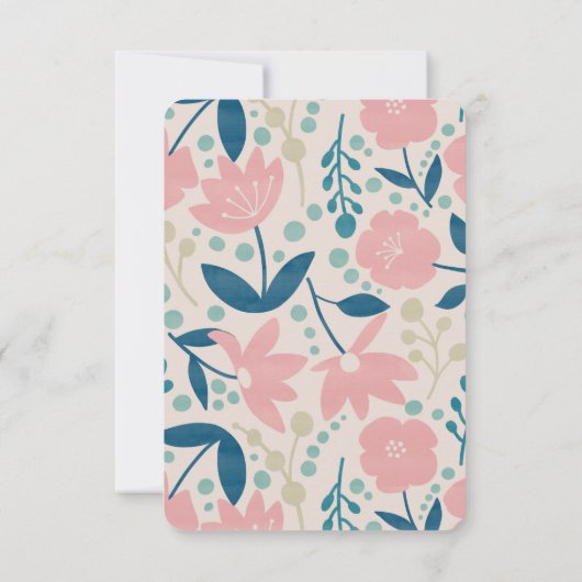 Spring Pastel Petals RSVP Card Save The Date (Achterkant)