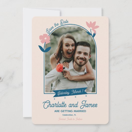 Spring Pastel Petals Save the Date (Voorkant)