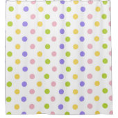 Spring Pastel Polka Dot Pattern Douchegordijn (Voorkant)