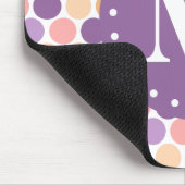 Spring Pastel Polka Dots Pattern met Monogram Muismat (Hoek)