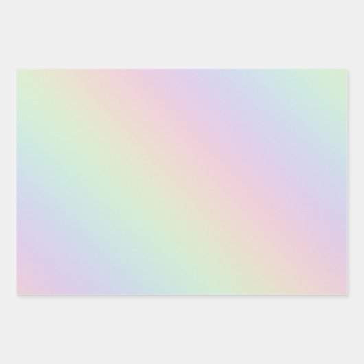 Spring Pastel Rainbow Ombre Mix Inpakpapier Vel (Voorkant 2)