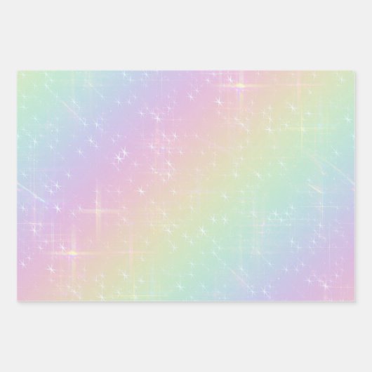 Spring Pastel Rainbow Ombre Mix Inpakpapier Vel (Voorkant)